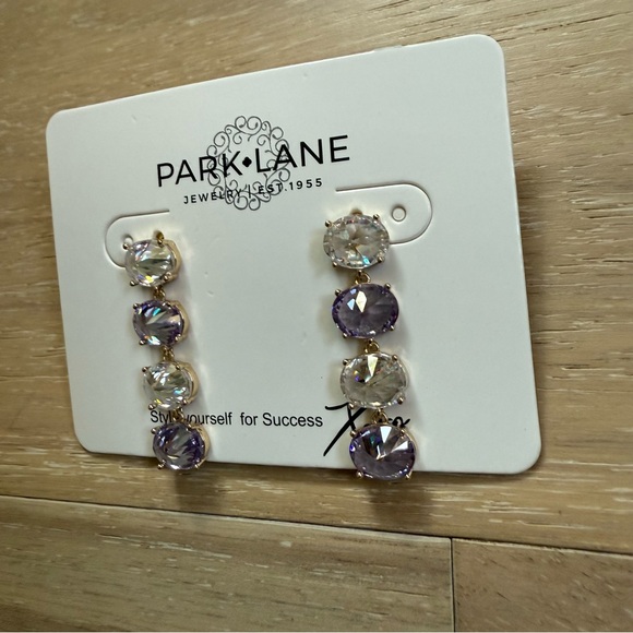 Park Lane Taffy Earrings Gold and Purple Earrings - Picture 2 of 5